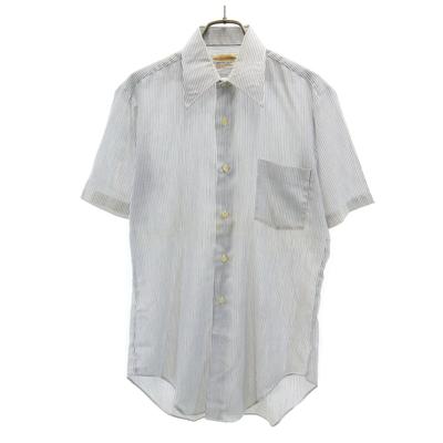 Camisa manga curta vintage Golden Arrow anos 70 80 Azul Masculina Usada