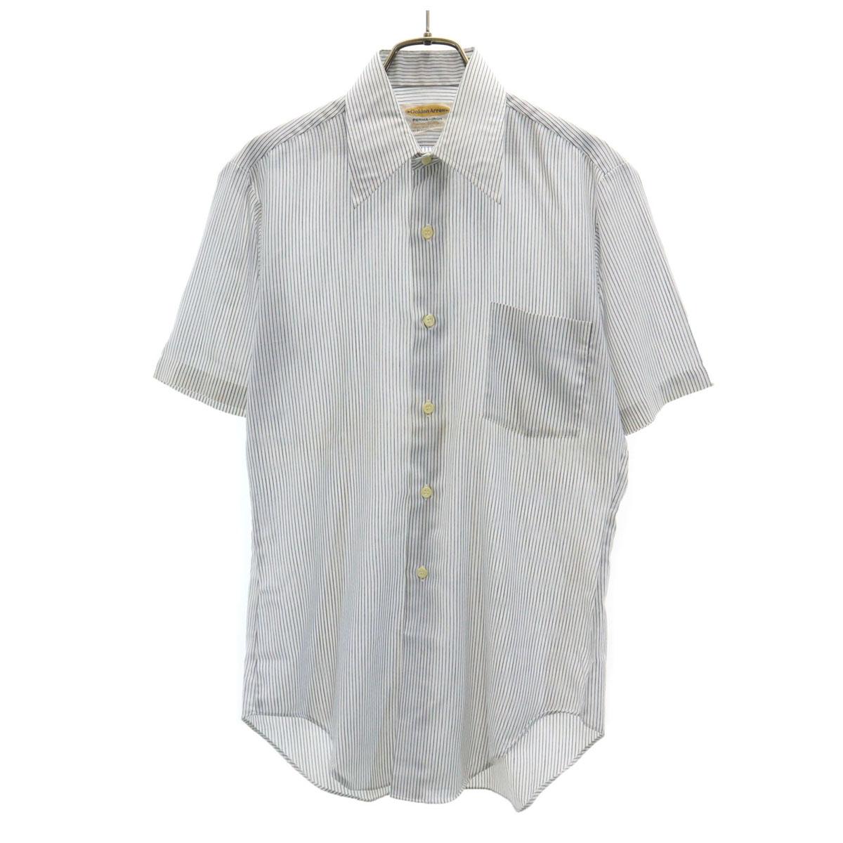 

Golden Arrow 70-е 80-е винтажная рубашка с коротким рукавом Синяя Мужская Б/У