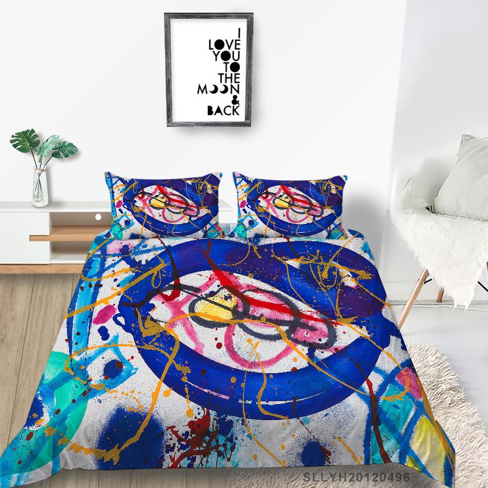 Portrait Oil Painting Series Quilt Cover Pillowcase Two Or Three-Piece Set Digital Printing Polyester