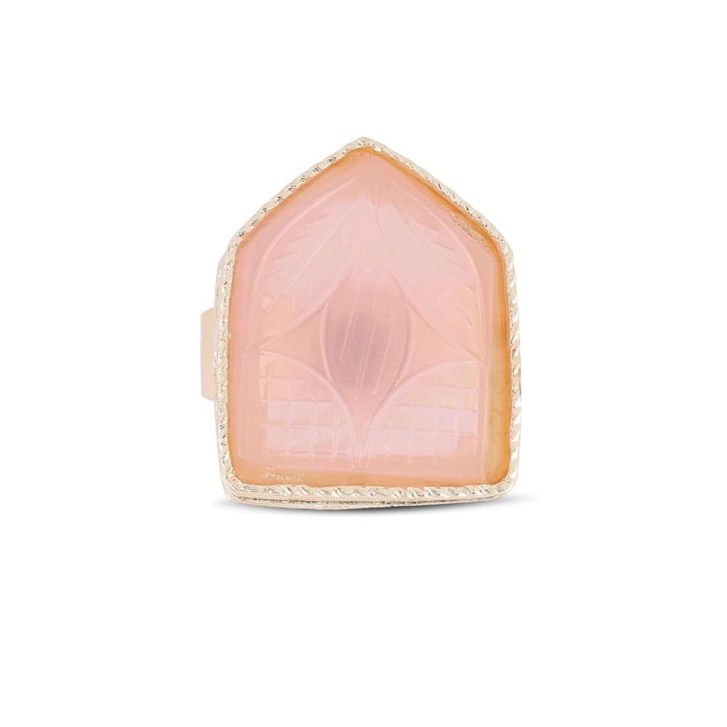 Rosa-grüne Steine, Perlen, Kundan-Choker-Halskette, Ohrringe und Ring-Set für Frauen