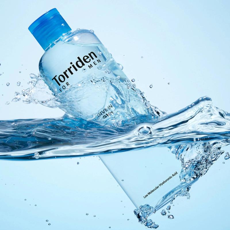 TORRIDEN Dive-In Pour Hommes Duo de Soins pour la Peau à l'Acide Hyaluronique de Bas Poids Moléculaire (Skin 300ml + Lotion Gel 200ml)