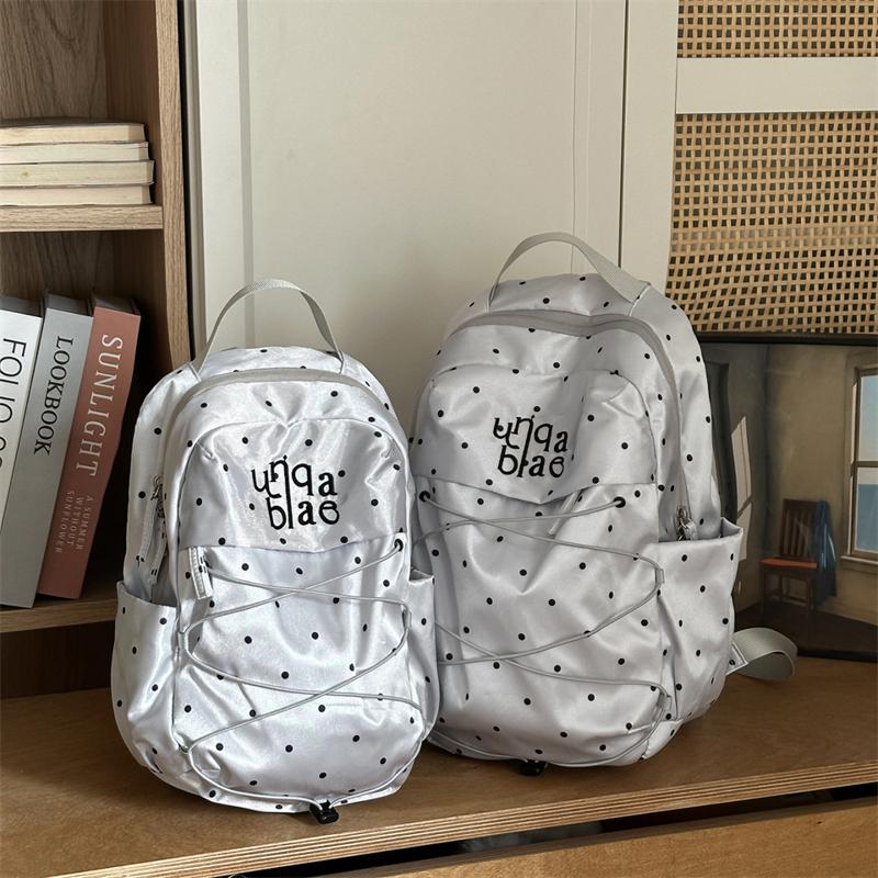 Dot Print Backpack Women's Lightweight Large Capacity Commuter Backpack