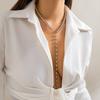 Bohemian Pearl Necklace Goth Y-Shaped Necklace Elegant Retro Clavicle Chain  Gift Idea