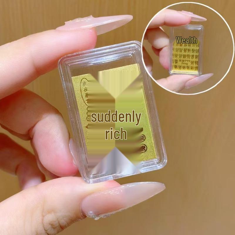 Gold Foil Treasure Chest Phone Sticker: Wealth & Prosperity New Year Gift