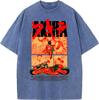 Akira Vintage Manga Graphic T-shirt Harajuku Washed Oversized T Shirt Men Women Clothing Summer Casual Cotton Short Sleeve Tees