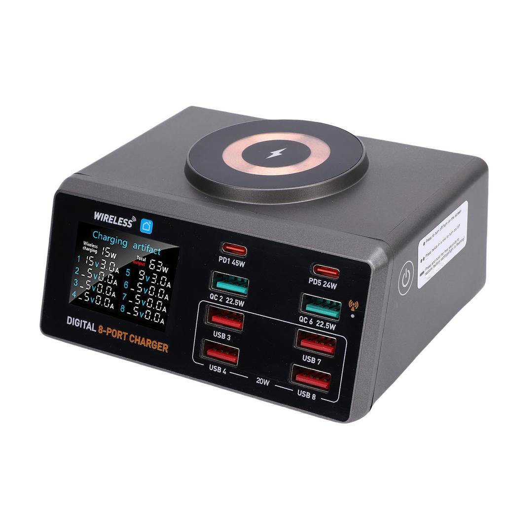 100W USB C Charger Hub GaN Desktop USB C Fast Charging Station PD 45W Laptop Charging Adapter Fit for Tuya Smart APP