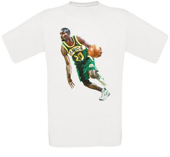 Gary Payton Seattle Basketball T-Shirt All Sizes XXL