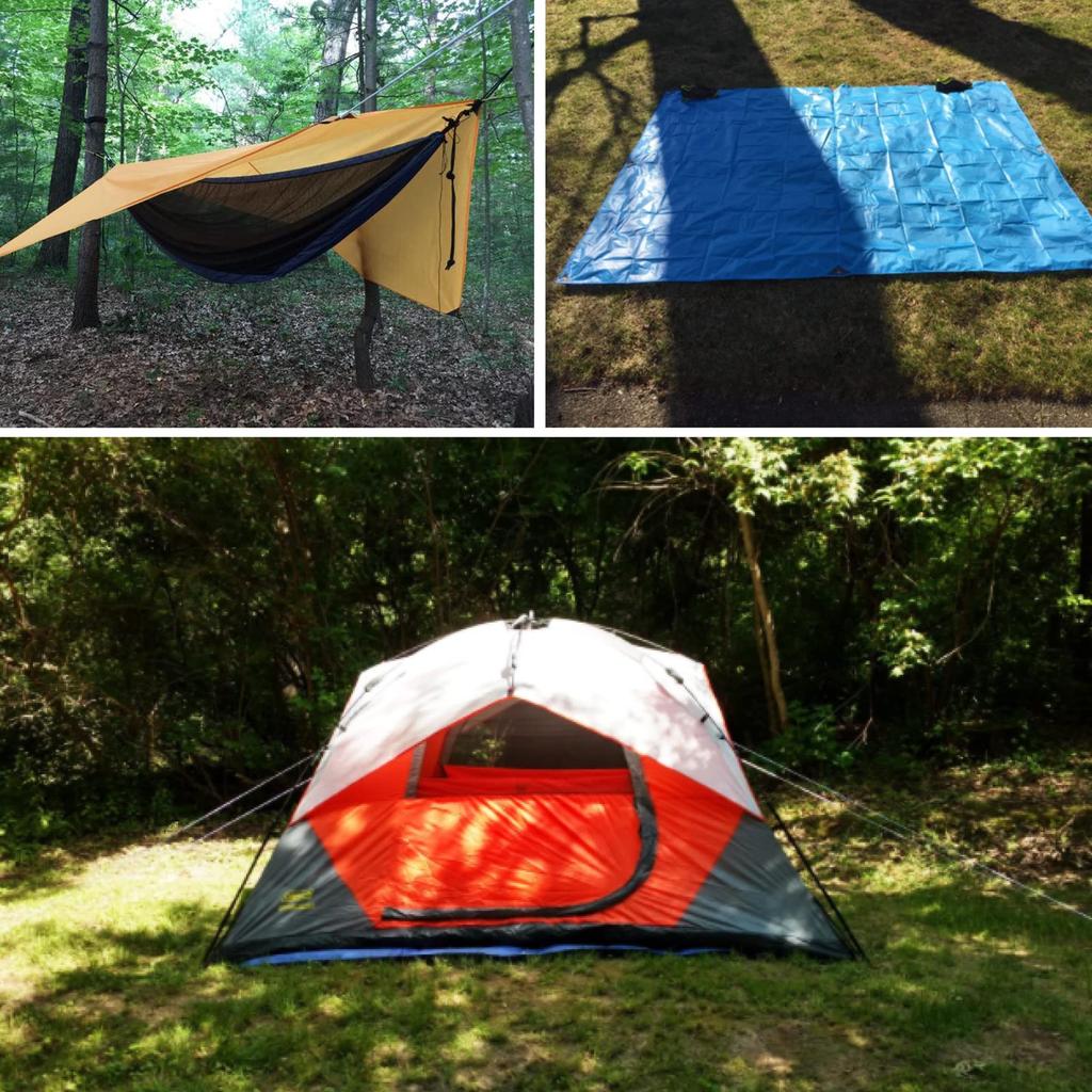 TRIWONDER Utomhus Vattentät Solskydd Camping Skydd Tält Presenning Markskydd Strand Picknickfilt Mat Regnskydd Hängmatta (Orange, Liten - 250x140 cm)
