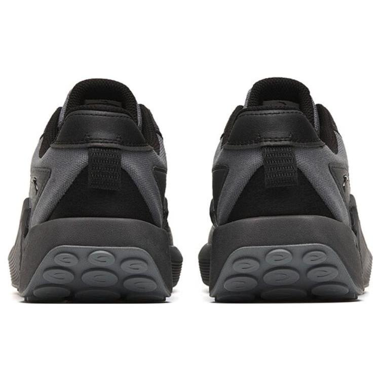 Anta Cushioning Slip Resistant Abrasion Resistant Low top Running Shoes Men's Black Gray 912248857-3