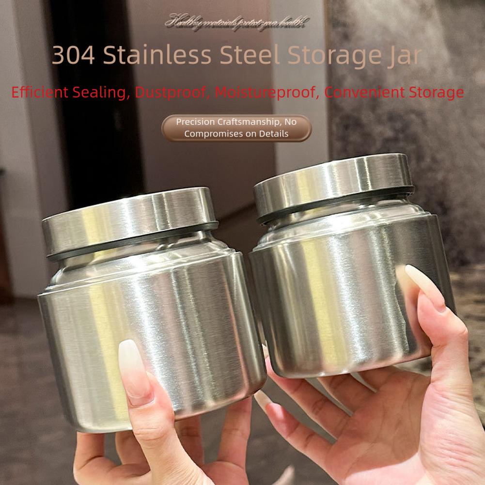Airtight Container Stainless Steel Food Storage Tea Caddy Food-Grade Material
