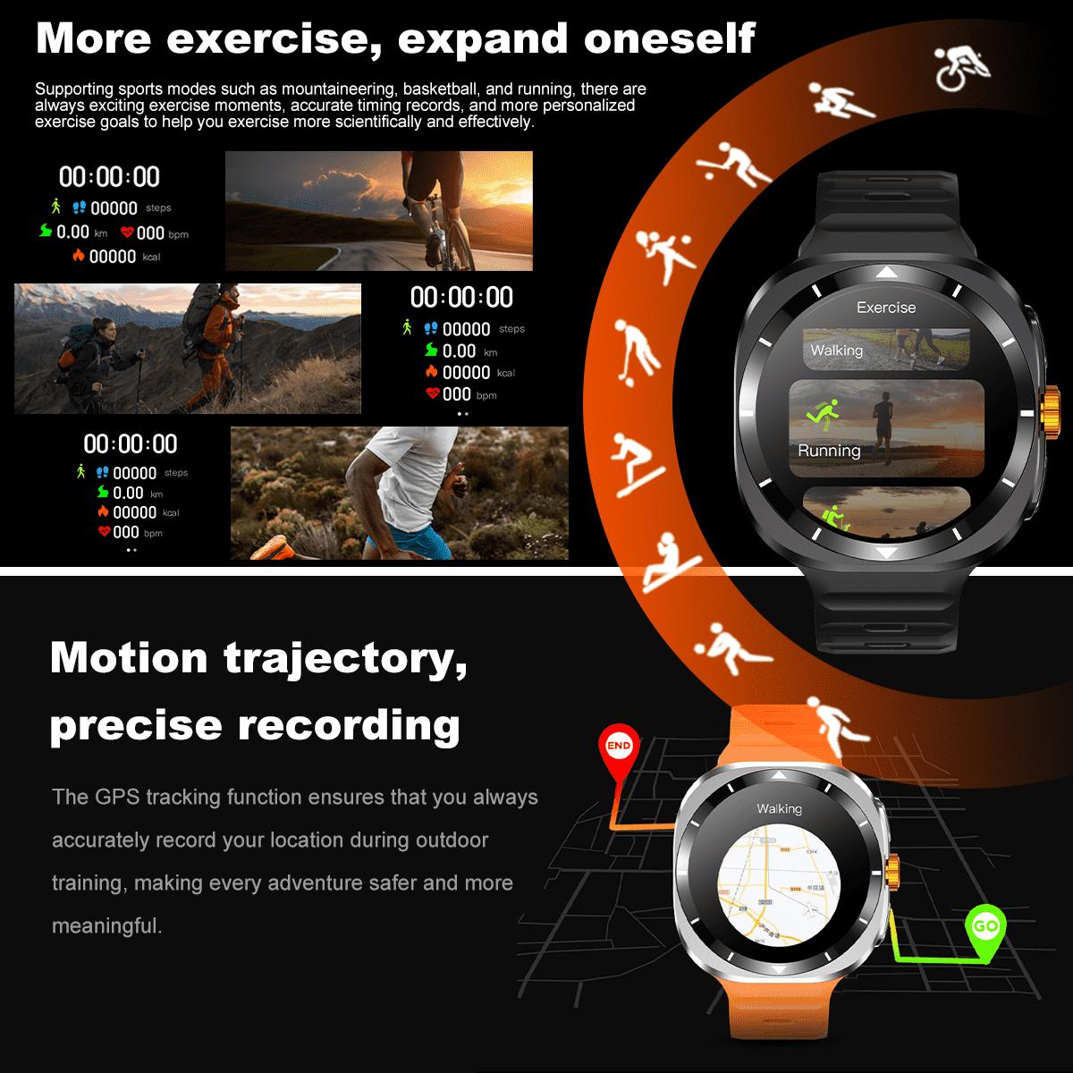 2024 Новые NFC-часы F7 Ultra Bluetooth Call Smart Watch Мужские AMOLED-экраны — фото 18