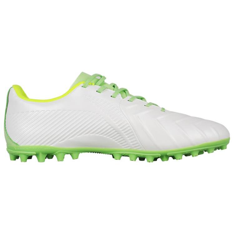 Li Ning MG Multi Ground Artificial Turf Cushioning Slip Resistant Abrasion Resistant Soccer Shoes Men's Green White ASFT015-1