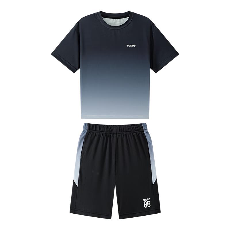 Zuoxi Boys Quick-Dry Short-Sleeve Two-Piece Set 110