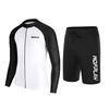Mens UV Protection Rash Guard Set Long Sleeve Top Pants Quick Dry Surfing Diving Wetsuit