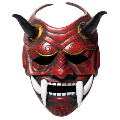 (SU)Japanese Hannya Oni Mask,Evil De-mon Mon-ster Full Face Latex Mask For Men