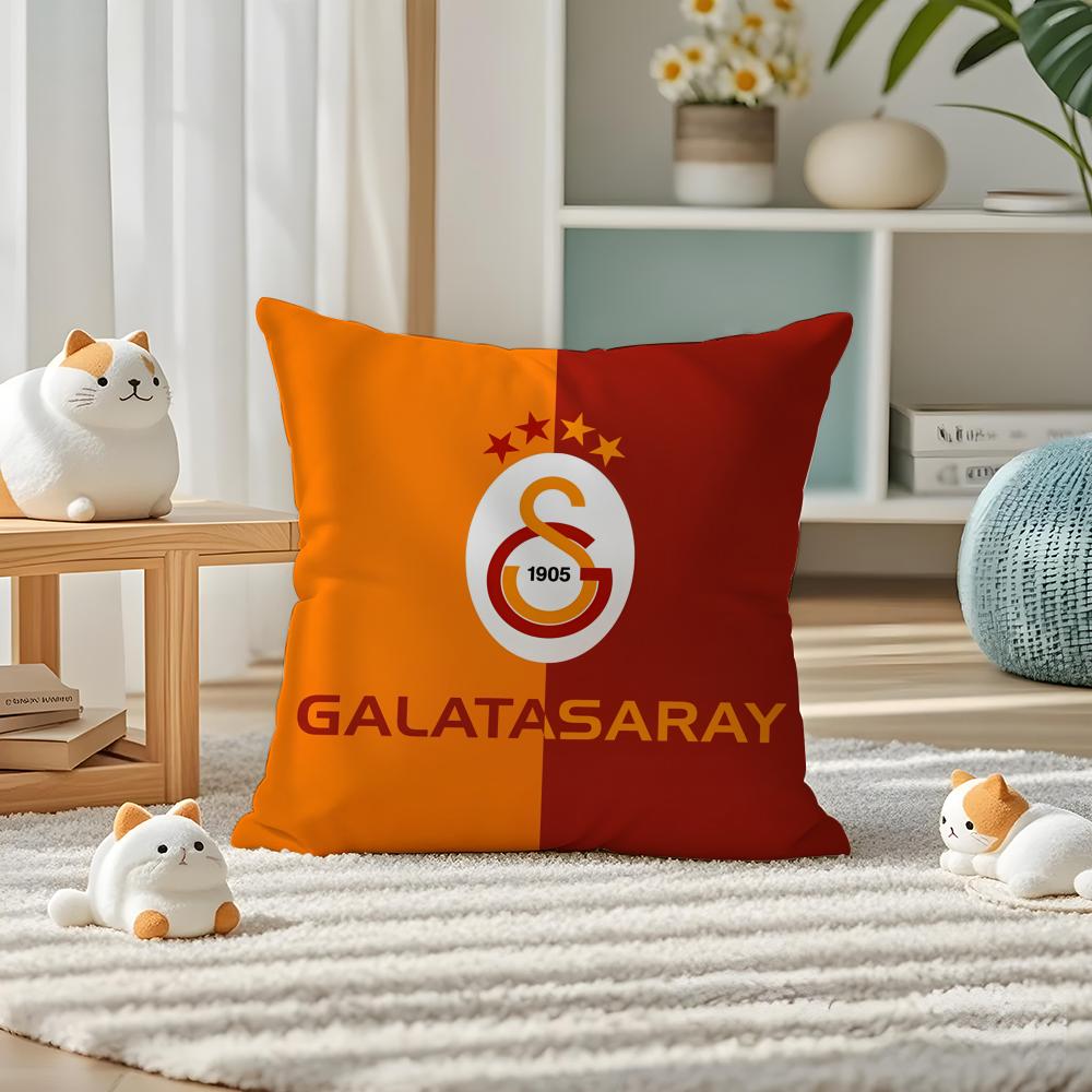 Soccer Funs G-Galatasaray Pillow Case Double-Sided Plush Sofa Cushion Covers Organic Breathable Invisible Zipper