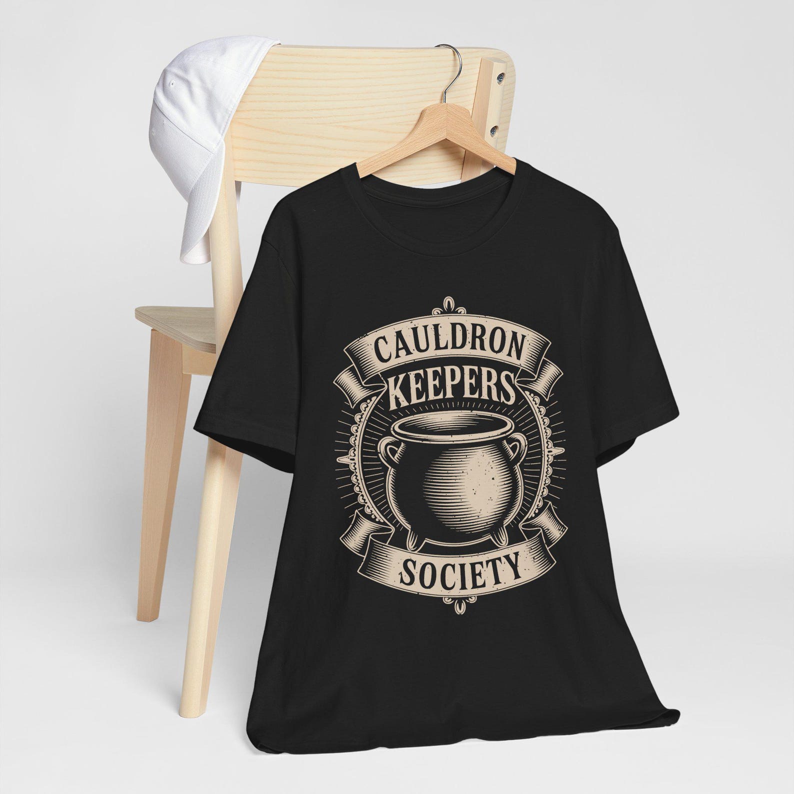 Cauldron Keepers Society Shirt, Witchy Cauldron Graphic Tee, Cozy Goth Witchcore Apparel, Vintage Dark Academia Gift 2XL