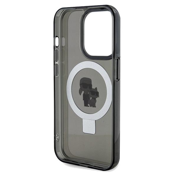 Karl Lagerfeld Klhmp14Xhmrskck Iphone 14Pro Max 6.7 Czarny/Black Hardcase Ring Stand Karl&Choupettte Magsafe