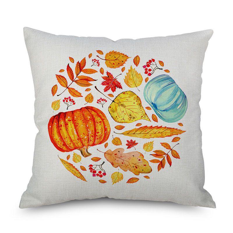 Pumpkin Thanksgiving Throw Pillow Cover Pillowcase Decorative Sofa Cover Cushion