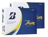 Bridgestone Tour B JGR 2023 White Golf 2 Dozen Set with LPlus Original Sheets Balls, (24 Balls)
