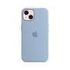 (Bleu bébé)Pour iPhone 13 Compatible MagSafe Coque Arrière en Silicone Liquide [Pop-up à Induction]
