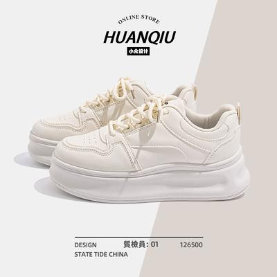 Global Platform White Shoes Women's 2025 Popular Women's Shoes Versatile Height Increase Casual Shoes Children's Tide ZHQ-XA225
