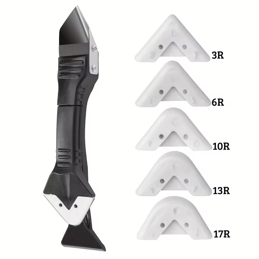 3 In 1 Plastic Scraper Sealant Smooth Remover Tool Set Caulking Finisher Smooth Grout Kit Floor Mould Removal Hand Tools Set