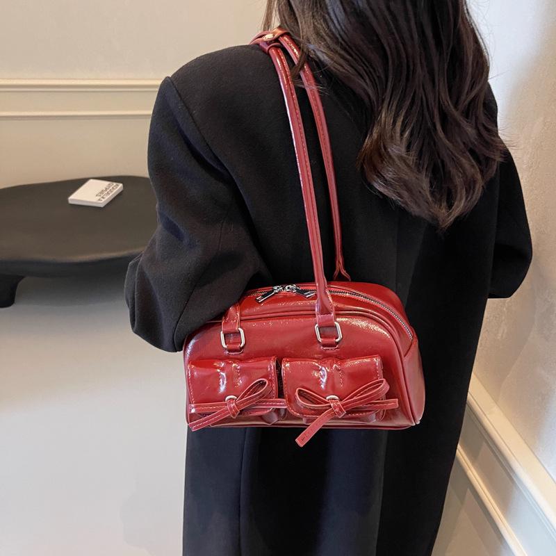 Borsa a Spalla da Donna 2024 Stile Coreano Minimalista Multi-tasche per Viaggi Casual alla Moda
