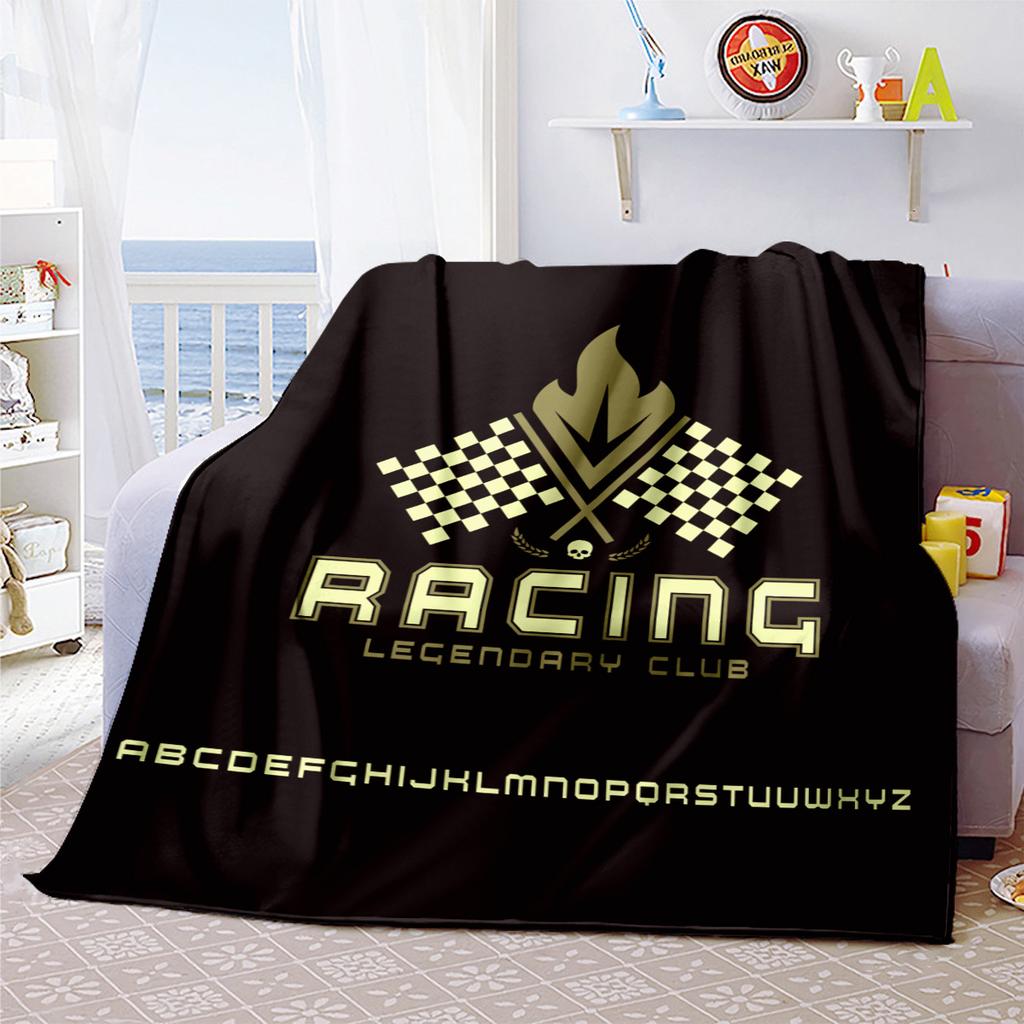 1PC racing Blanket Soft Comfortable All Seasons Suitable Sofa Office Travel Home Use Makes Great Gift