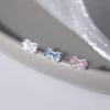 Colorful Zircon Bow Stud Earrings for Women - Playful Little Princess Style, High-end Exquisite Jewelry