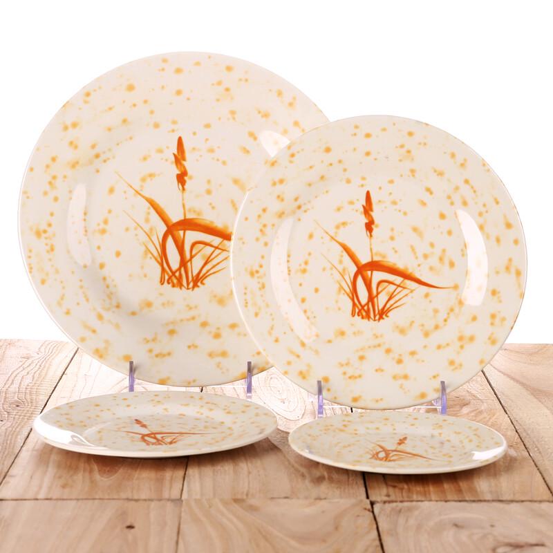 Yangge 60010 Autumn Grass Melamine Round Flat Plate