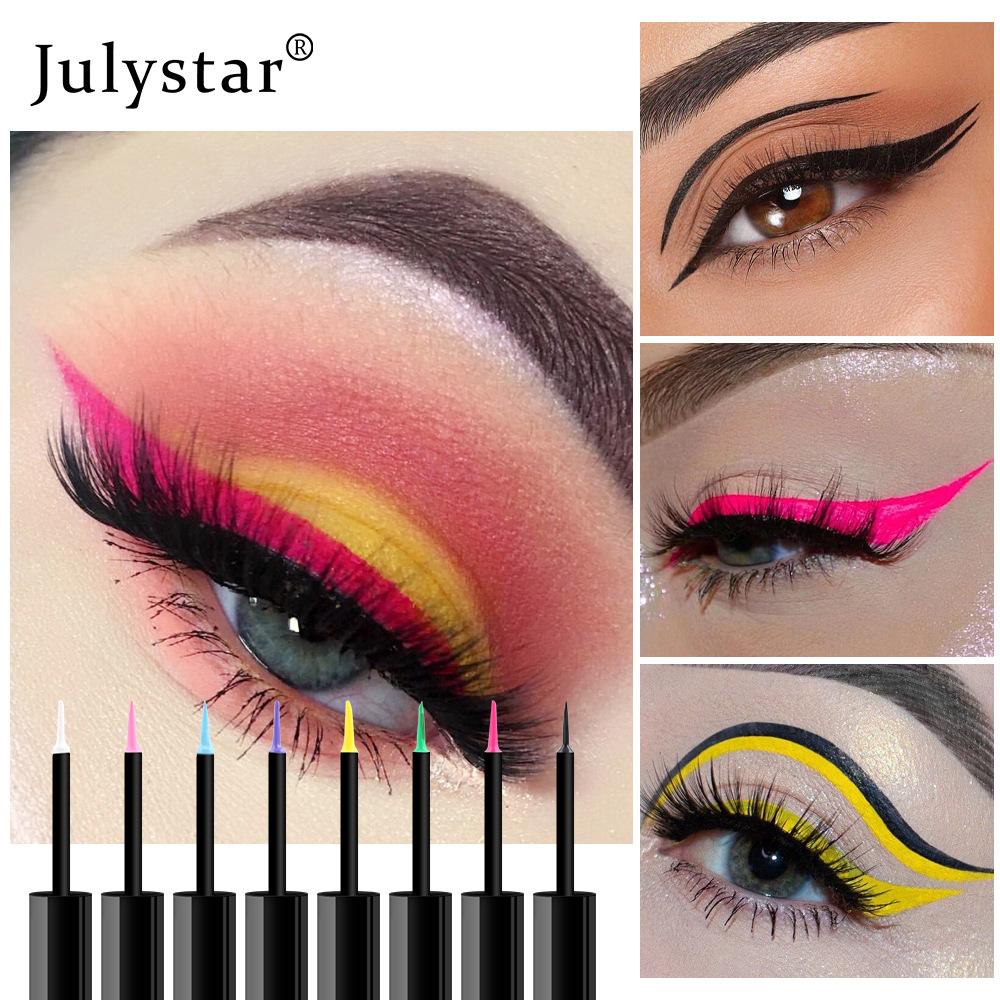 Kühler schwarzer Eyeliner Farbiges Eyeliner-Stift Wasserdichter, ölbeständiger und wischfester matter Eyeliner