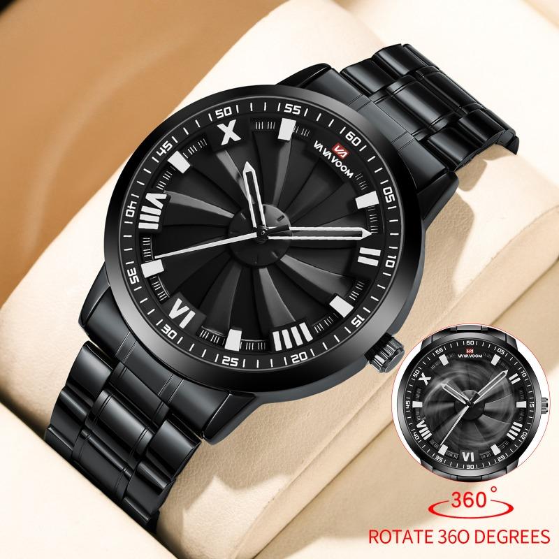 Write Wheel Eye Watch Waterproof Quartz Watch Student Watch Rotary Large Dial Men's Watch