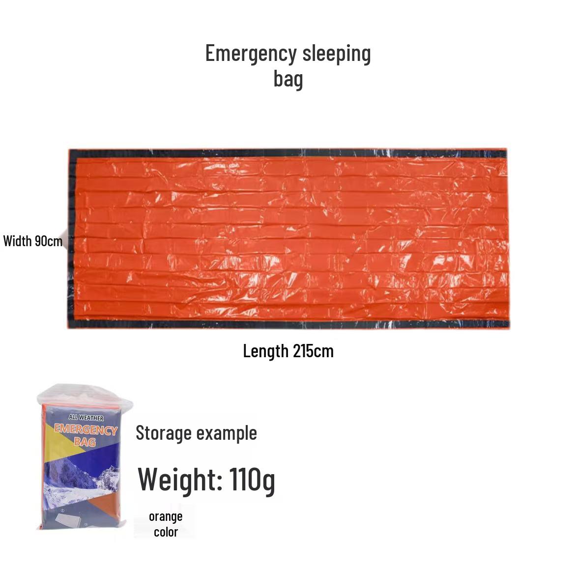 Portable Emergency Survival Tent Sleeping Bag for Outdoor Disaster Relief Camping