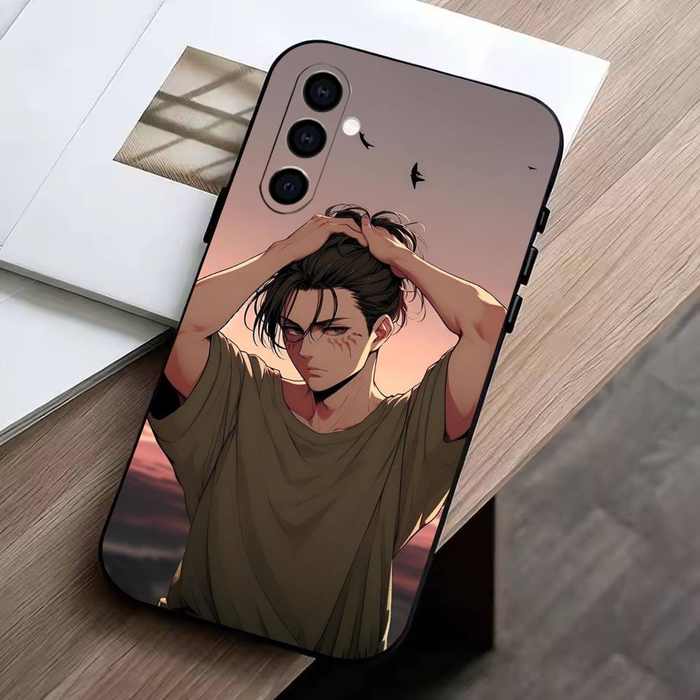 Attack on T-Titan Phone Case For Samsung Galaxy A73,A72,A71,A70,A53,A52,A51,Others Soft Black Cover