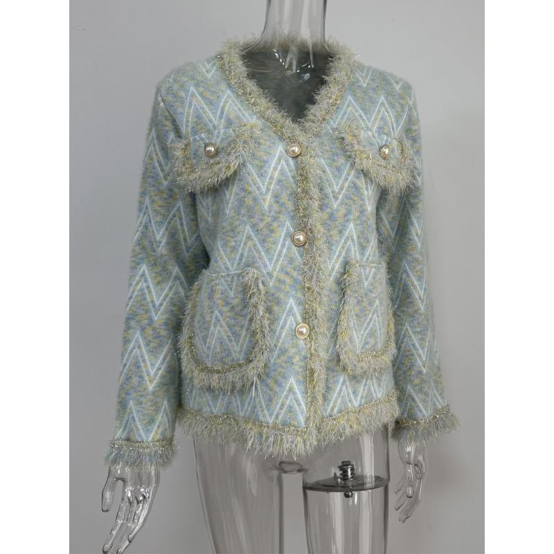 Women's Autumn and Winter Temperament Commuter V-neck Cardigan Sweater