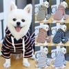 Winter Dog Clothes for Small Medium Dogs Striped  Hoodie Pet Puppy Cat Sweatshirt Schnauzer Coat Chihuahua French Bulldog Outfit