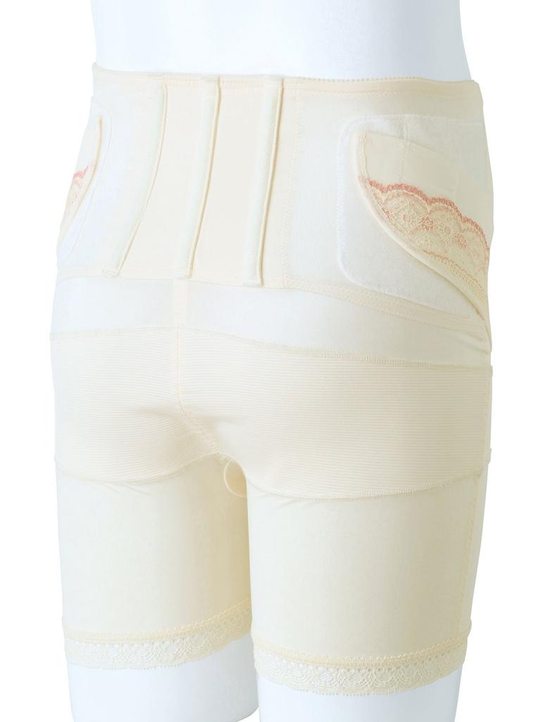 Inujirushi Honpo Maternity Size Champagne HB8392 All-in-One Pants, L, Beige,