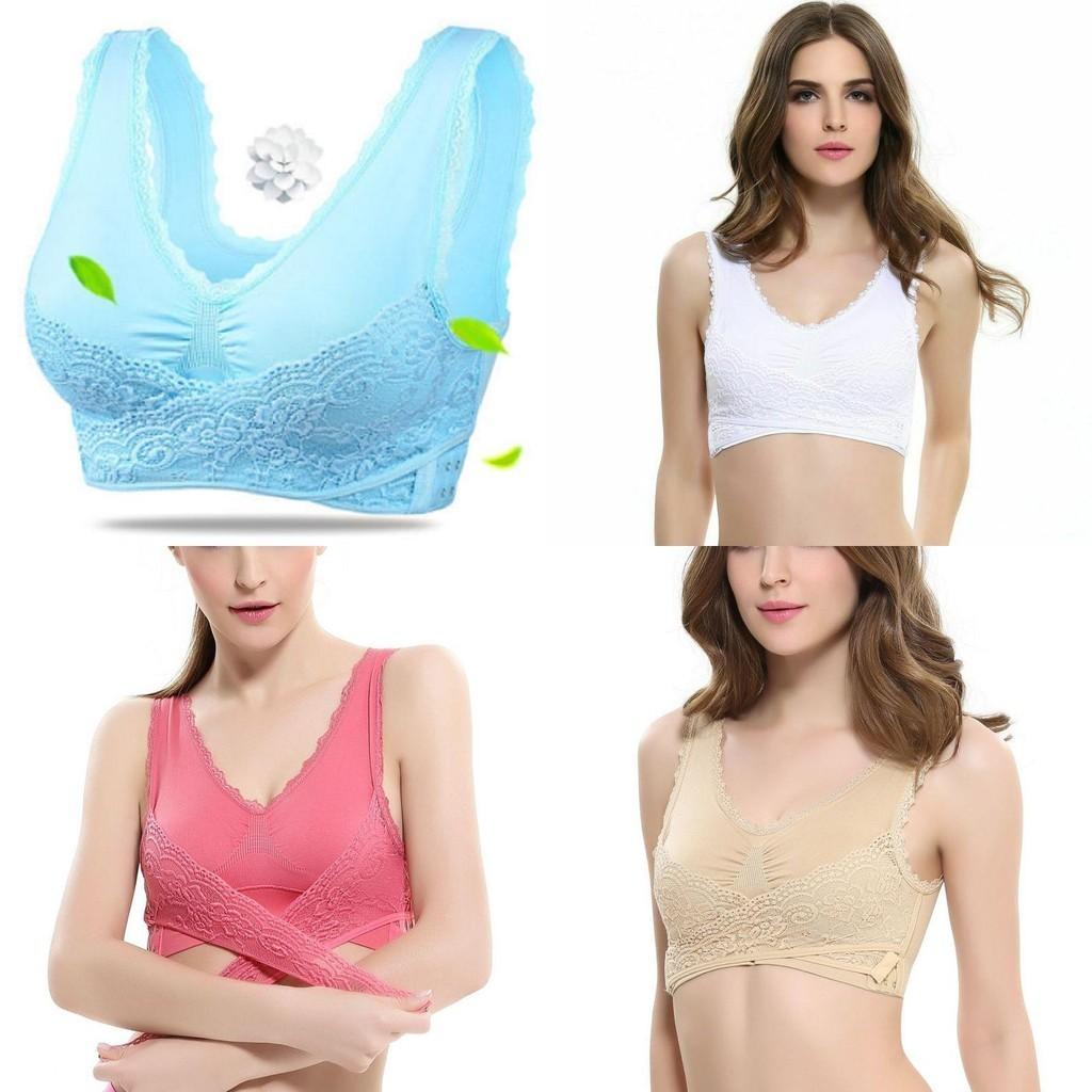 Women Lady Sexy Front Cross Adjustable Side Buckle Lace Vest Wireless Sport Bra For Ultimate Comfort And Style
