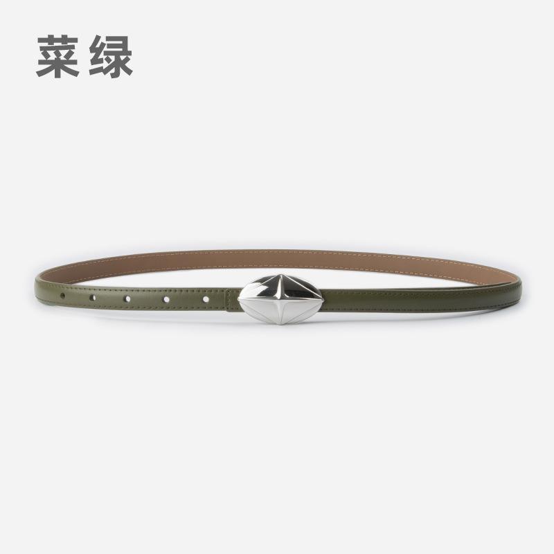 Leder Damen Feiner Gürtel Rindsleder Damen Einfacher Hong Kong Stil Mädchengürtel