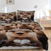 3-teiliges Anime-Otter-Herz-Schneeflocken-Bettwäscheset - Enthält eine Bettbezug und zwei Kissenbezüge (Kein Kern) - Polyesterstoff, Perfekt für Schlafzimmer