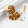 1 PC Sparkly Foil Nails Sequins Irregular Aluminum Gold Design Set Nail Glitter Flakes Gel DIY Manicure Accessories
