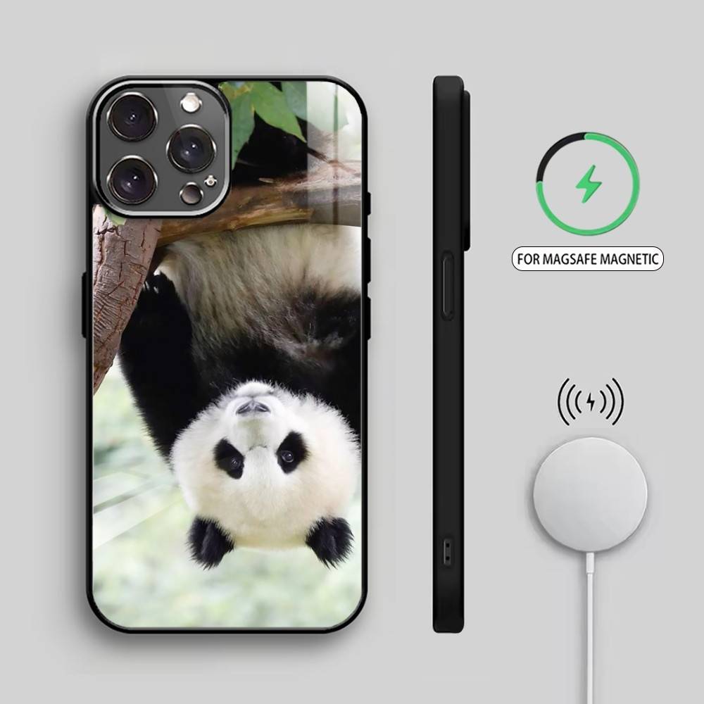 C-Cute Panda   Phone Case For iPhone17,16,15,14,13,12,11 Plus,Pro Max Magnetic For Magsafe Wireless Charging