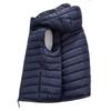Down Cotton Casual Trend Detachable Hood with Thickened Warm Vest Mens Warm Hood Collar Jacket Sleeveless Vest Men's