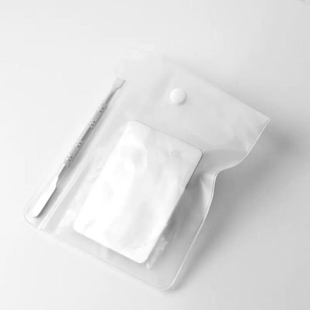 Stainless Steel Nail Art & Makeup Palette Set with Mixing Stick