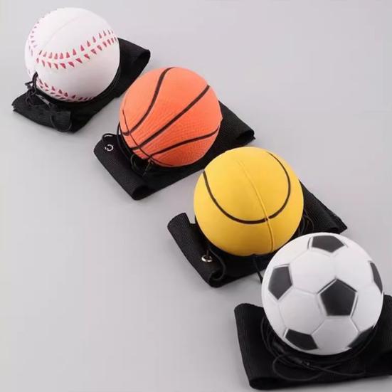 Wrist Rocket Ball with Elastic String Adjustable Strap Elastic Reaction Ball for Agility Training Kids Sports Toy for Boxing Basketball Tennis