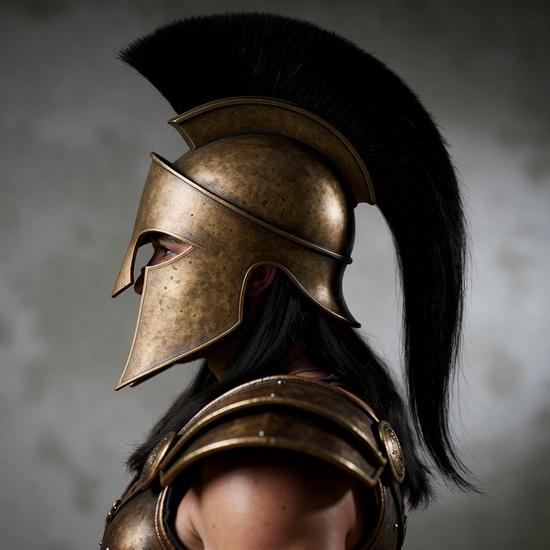 Wearable Bronze Spartan Helmet  King Leonidas Movie Prop, Cosplay Armor, Collectible Gear