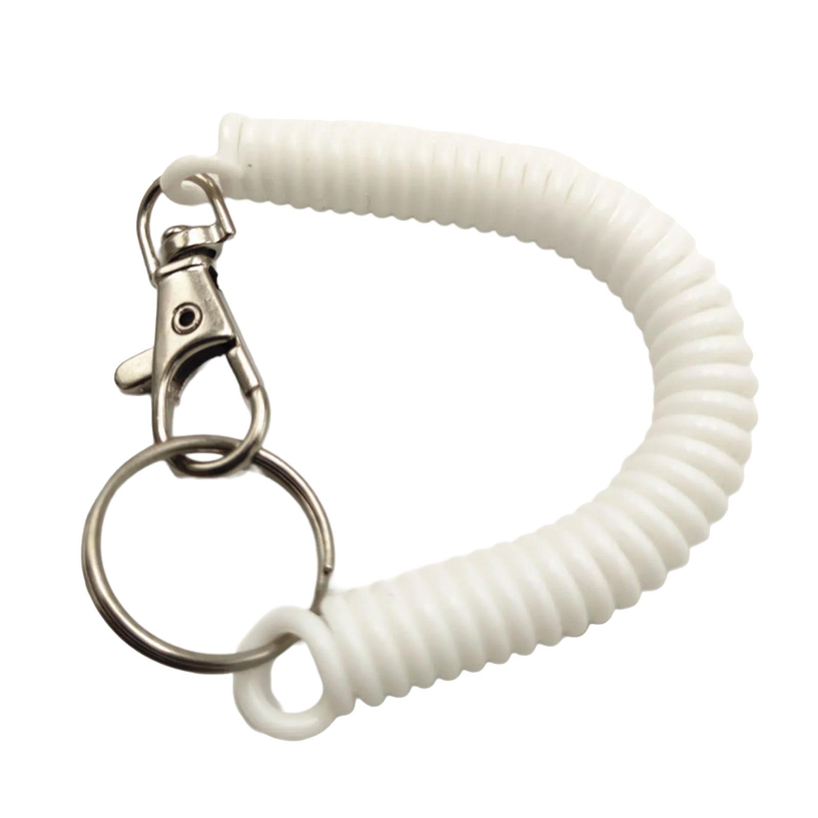 

Красочный эластичный брелок-пружинка для надежного и удобного доступа к ключам в ежедневных поездках или во время активного отдыха. белый