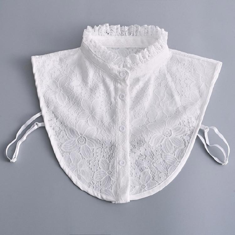 Women Clothes Accessories Wrist Cuffs and Lace Ruffle Half Shirt Fake Collar Set