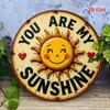 Vintage Round Iron Wall Art You Are My Sunshine Metal Sign Rustic Home Decor Gift